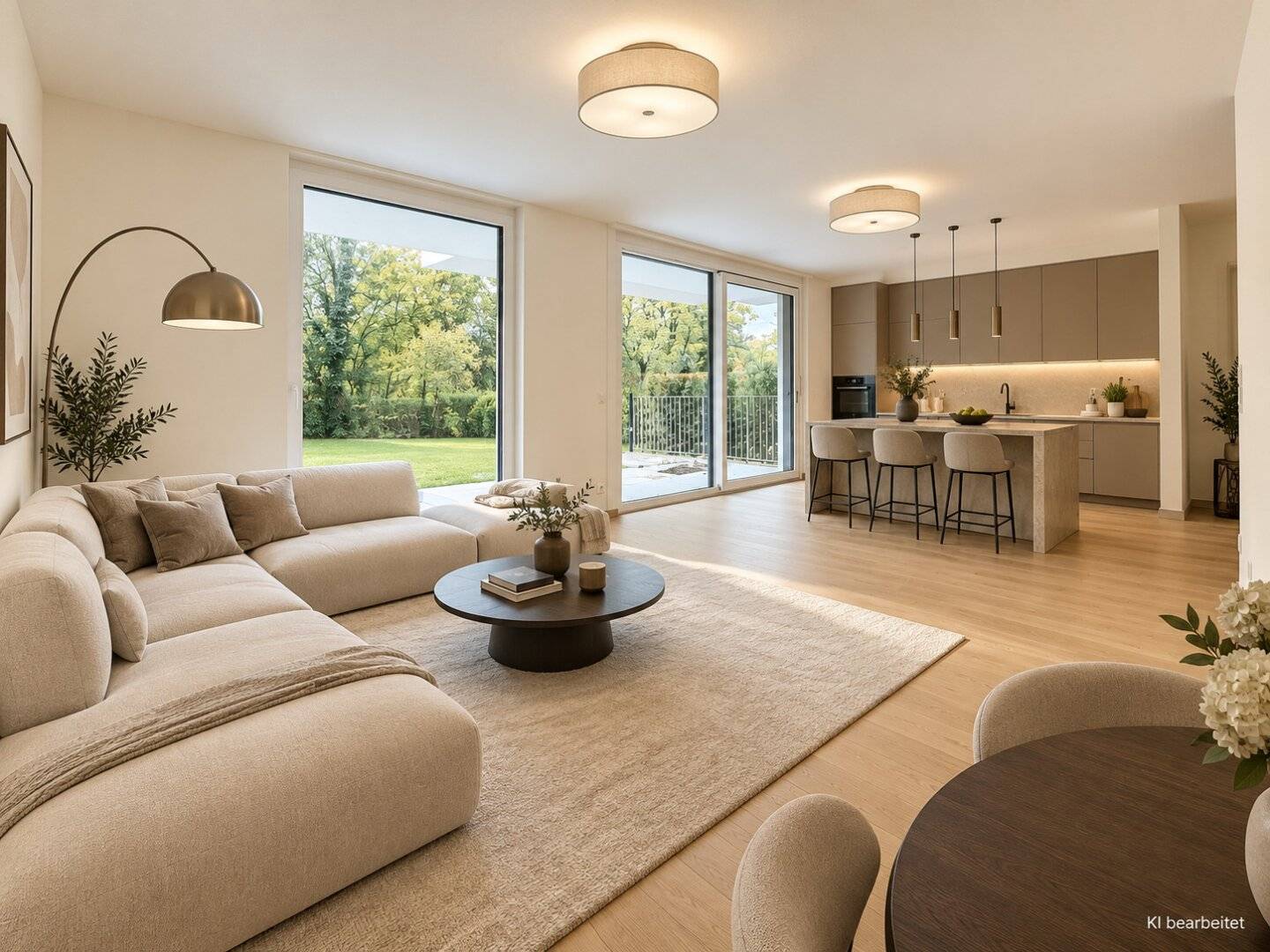 Garden rental apartment in Obersievering - 4 rooms - approx. 122 m² weighted living area - first occupancy - approx. 180 m² private garden - approx. 40 m² terrace