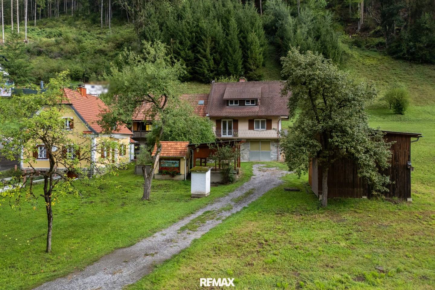 Small farm in sunny location with two residential units and large plot