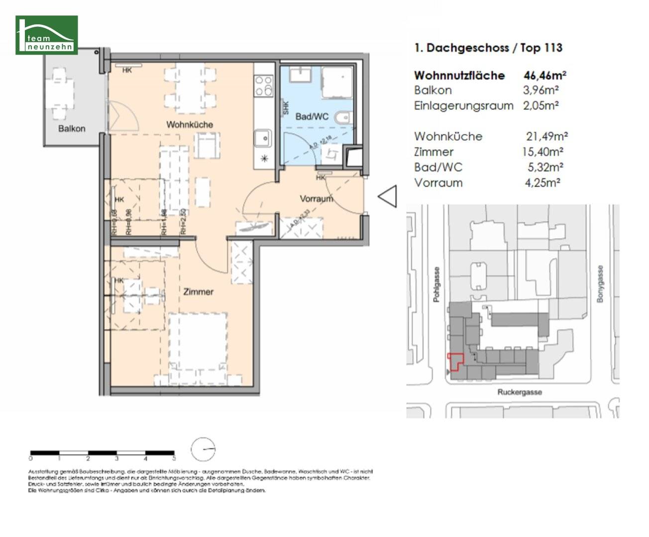 Neuwertige 2-Zimmer-Wohnung mit Balkon und Einbauküche - ab November beziehbar!
