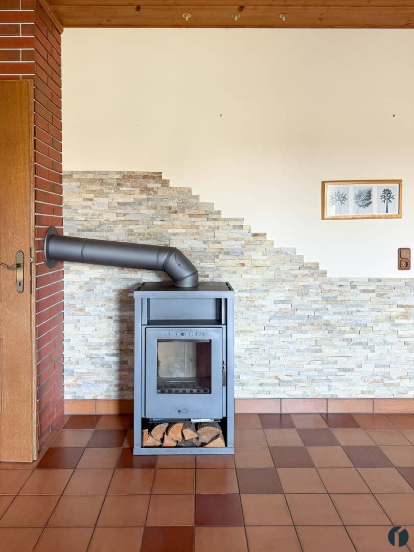 Kaminofen im Wohnzimmer