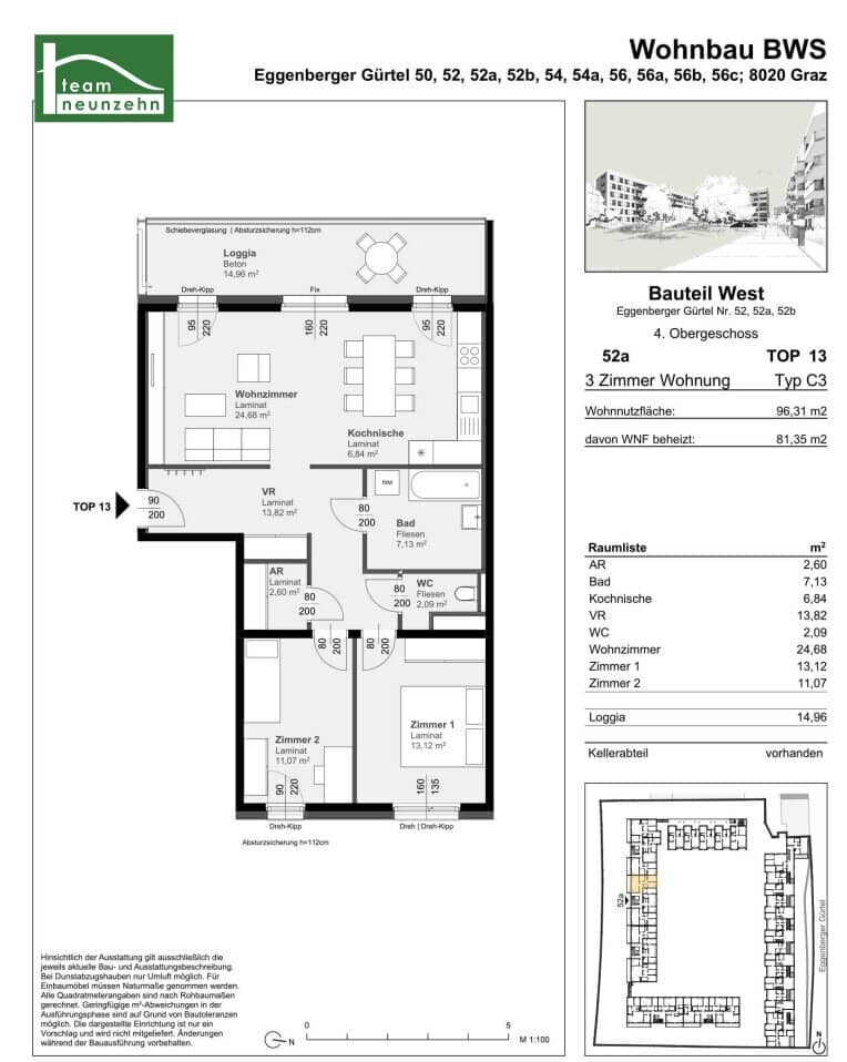 Quality of life meets urban location - Modern 3-room apartment with cozy outdoor area