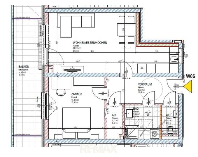 Bright 2 room apartment with large balcony in the Urfahr Leonfeldner Straße