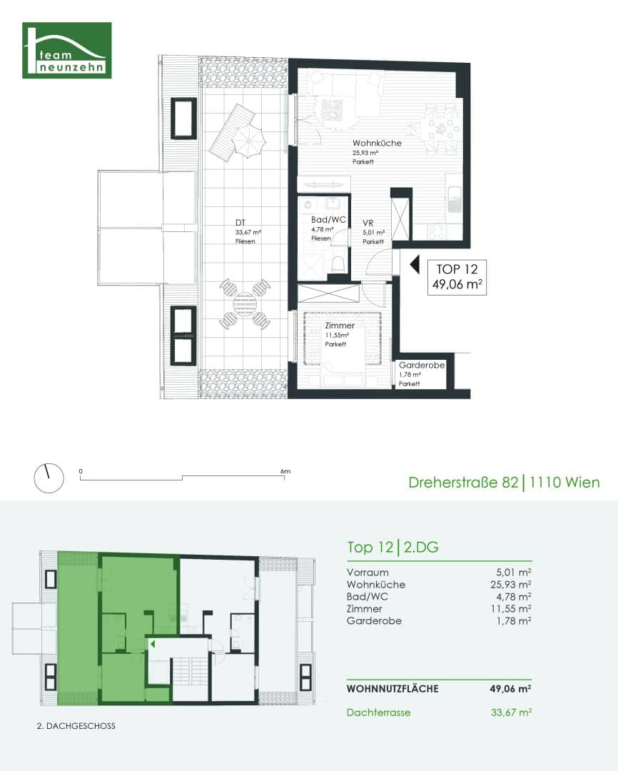Modern living, newly built apartment with underfloor heating and excellent floor plan