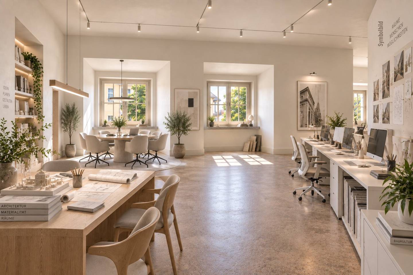 Altbau-Juwel trifft moderne Arbeitswelt! Inspirierende Gewerbefläche | vielseitig nutzbar: Büro, Studio, Atelier | Garten &amp; Terrasse | im BRAUHAUS Ensemble by FLAIR