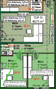 BLACKPOINT - 3-room office with perfect transport links.