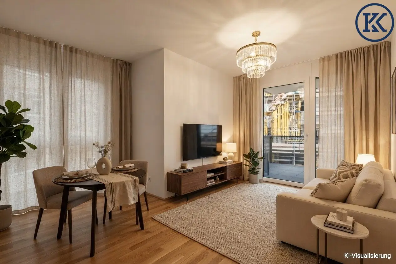 Alte Donau &amp; Donauzentrum ums Eck: Provisionsfreie 2-Zimmer-Wohnung mit Balkon