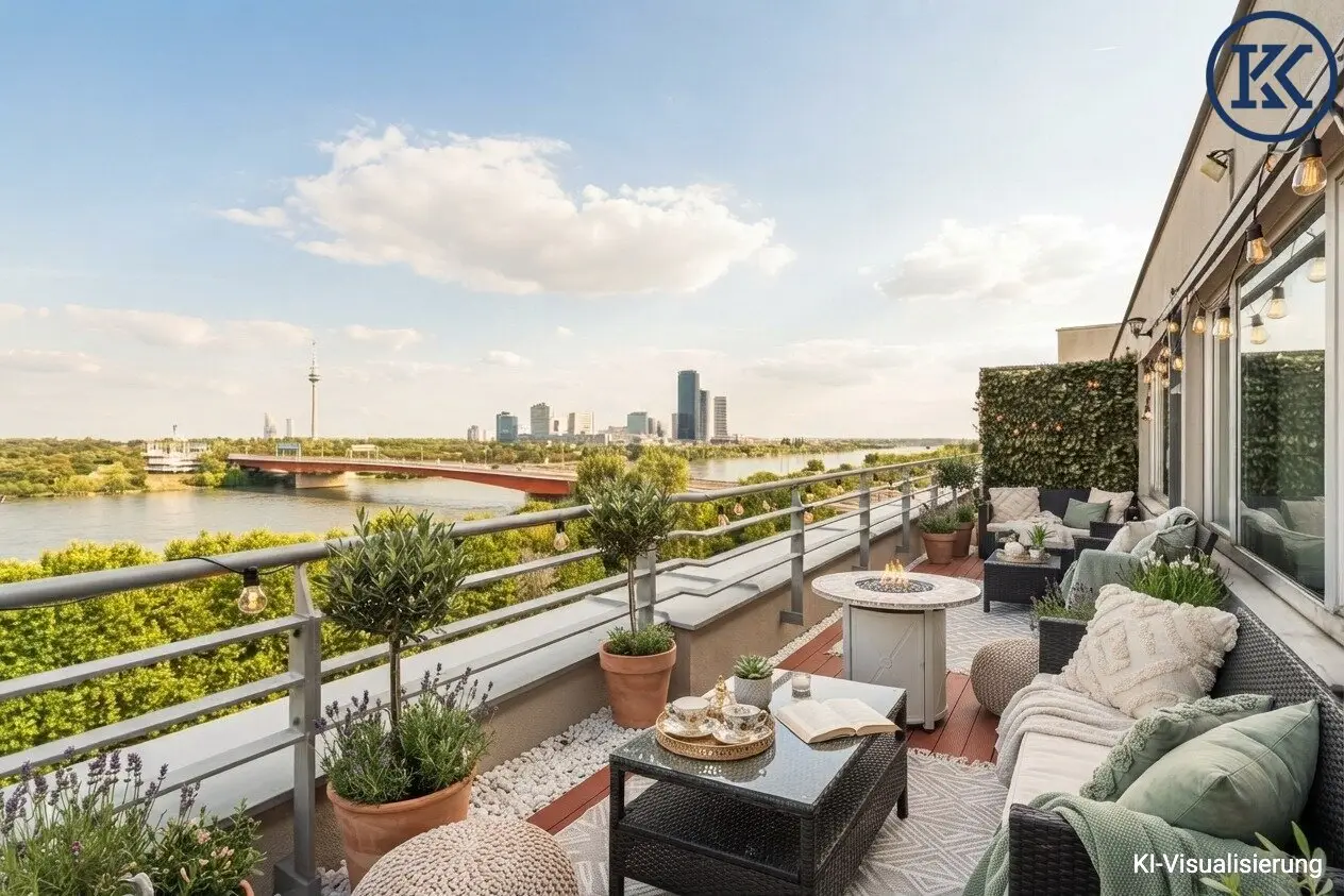 2 Zimmerwohnungen mit großer Terrasse im 8. Stockwerk!