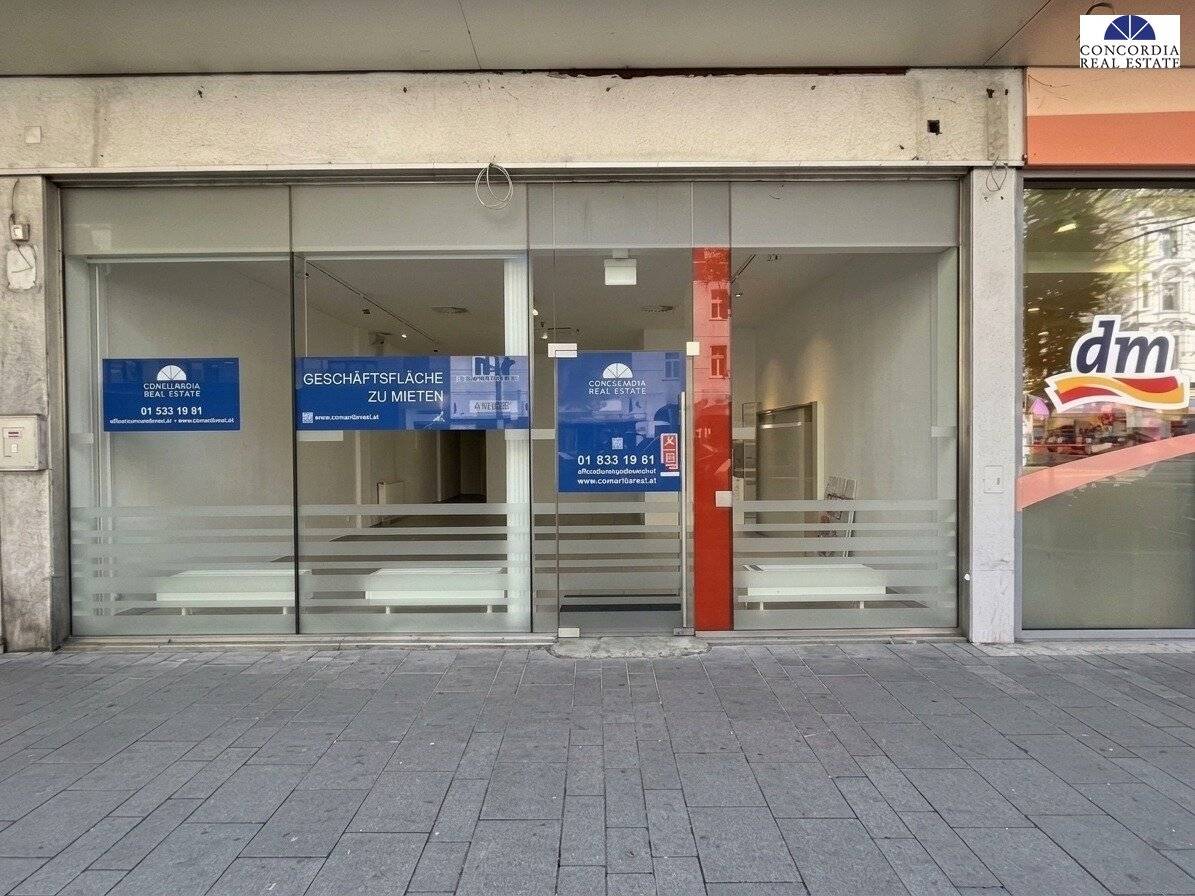 Top-Geschäftslokal (140 m²) mit breiter Schaufensterfront in bester Frequenzlage – U3 Zippererstraße