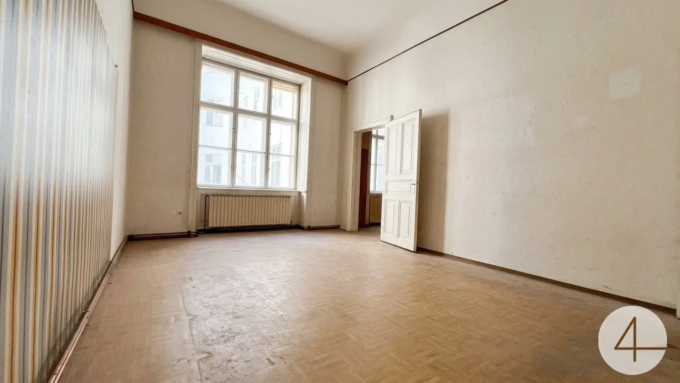 180m zur U4 - sanierungsbedürftige 3-Zimmer-Altbauwohnung in ruhiger Innenhoflage