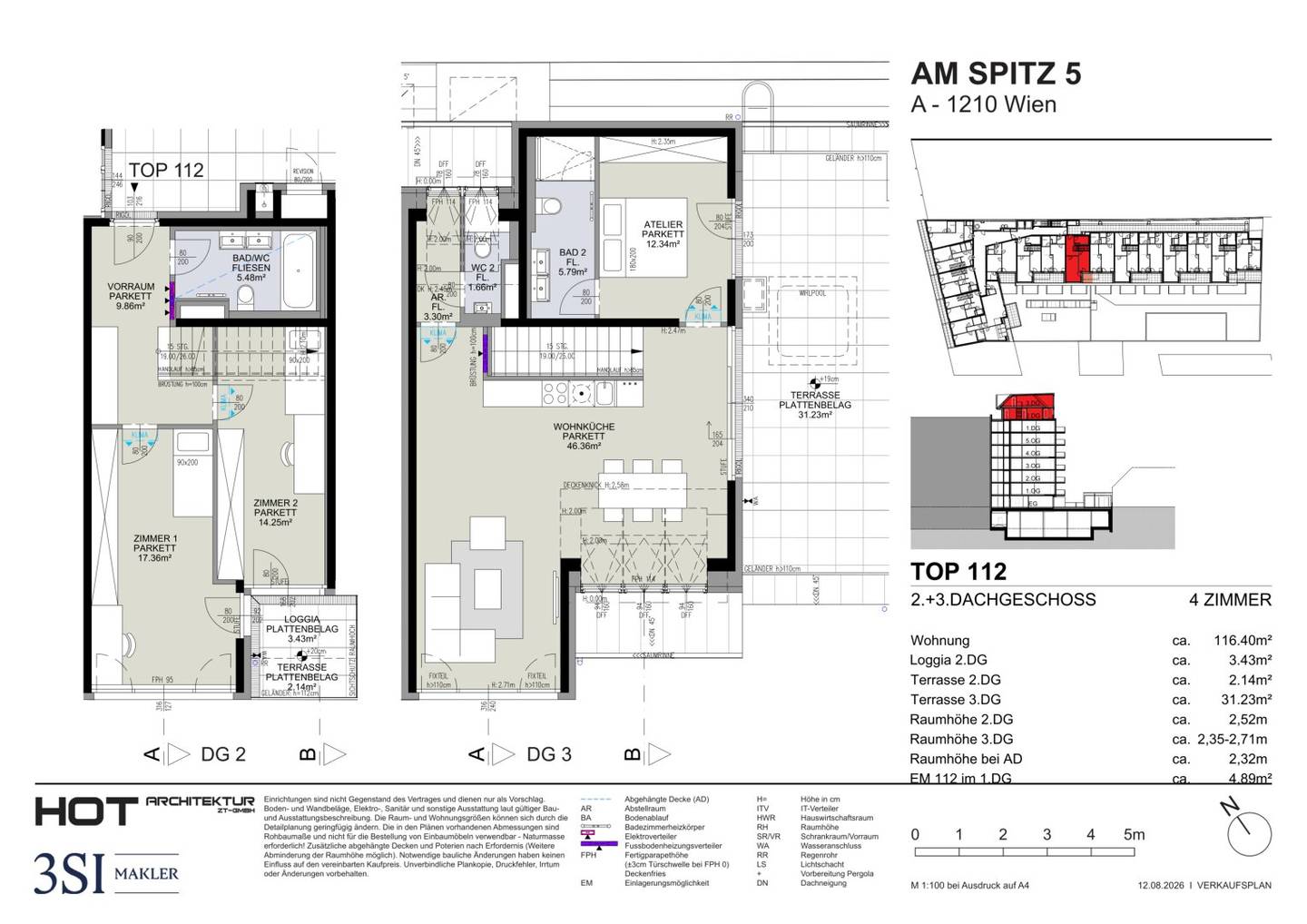 Modern DG-Maisonette mit großer Dachterrasse – Sonne, Weite und Exklusivität garantiert