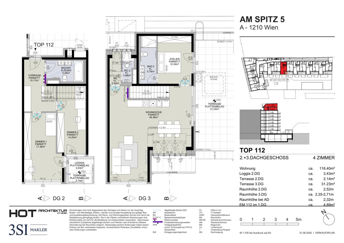 Modern DG-Maisonette mit großer Dachterrasse – Sonne, Weite und Exklusivität garantiert