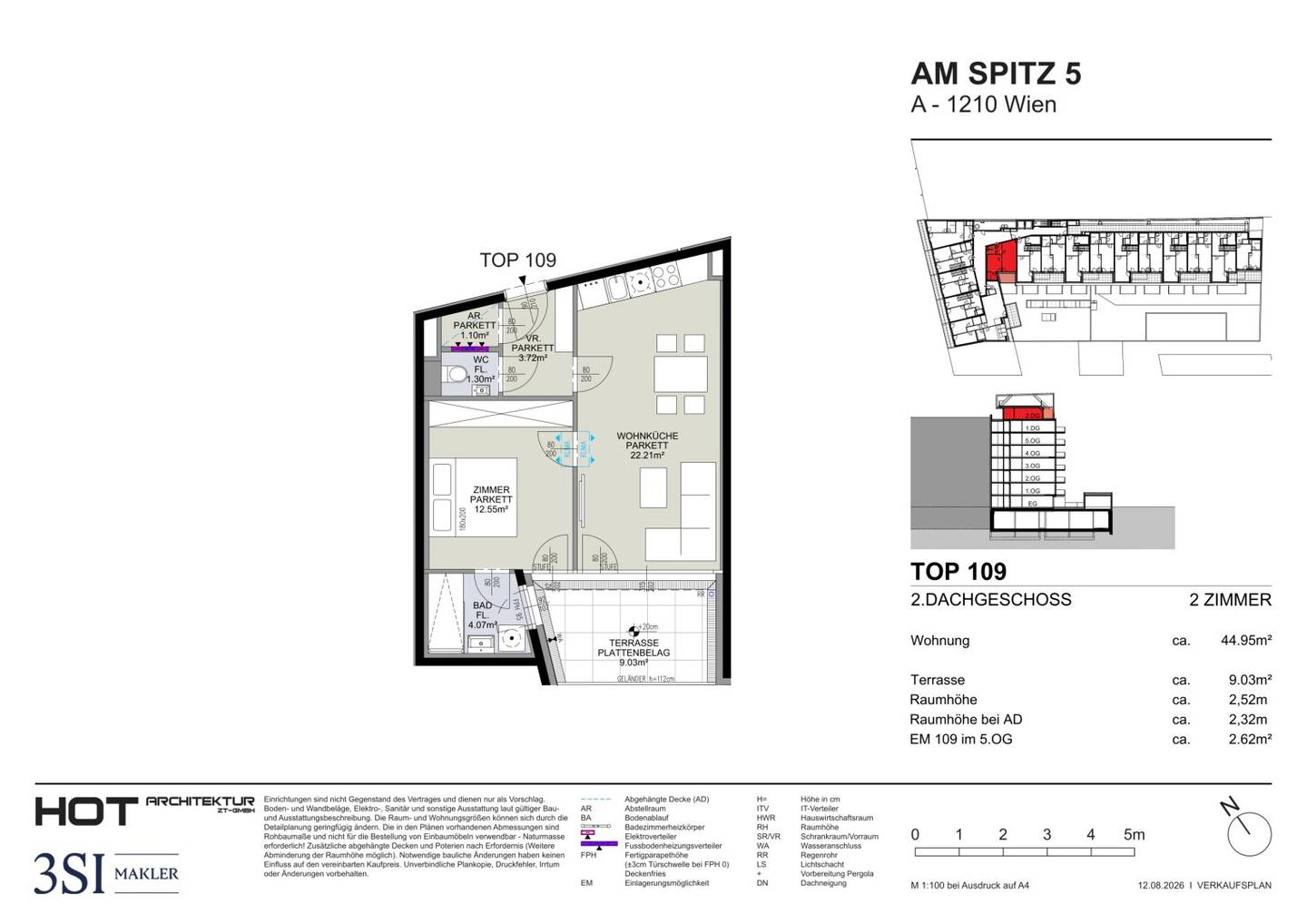 Am Spitz 5: Exclusive first occupancy on the 2nd attic floor with terrace