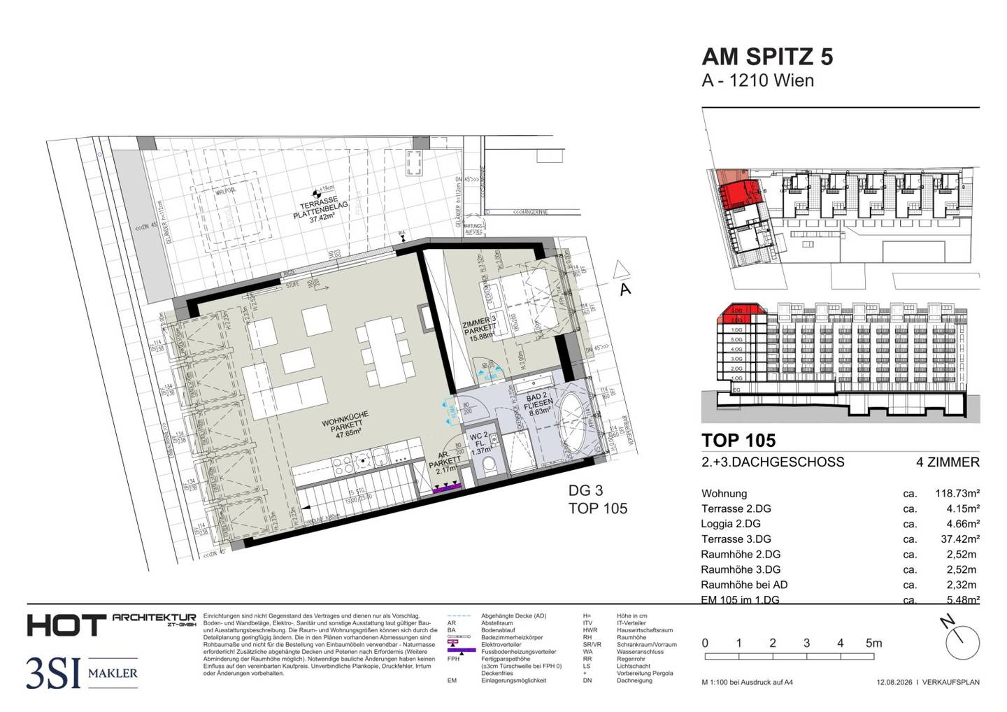 Luxus pur: Exklusive DG-Maisonette mit 2 Terrassen und Loggia