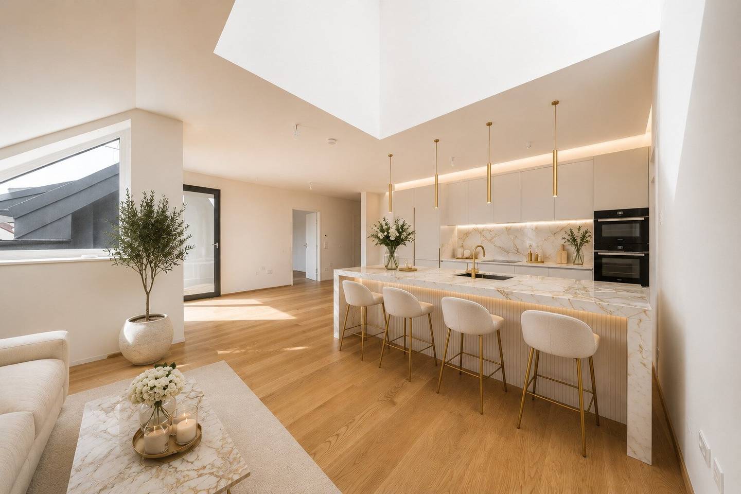 6-Zimmer Maisonette mit vier Terrassen und 215 m². Ein Zuhause ohne Kompromisse.
