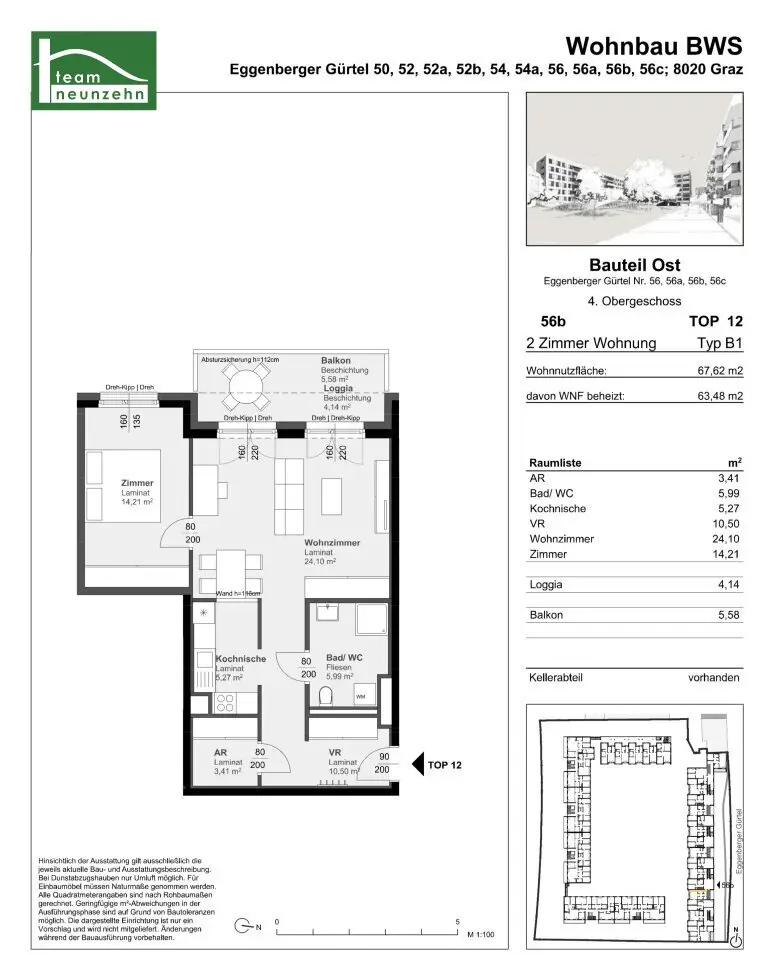 Moderne 2-Zimmer-Wohnung in zentraler Lage - Ihr neues Zuhause am Eggenberger Gürtel!