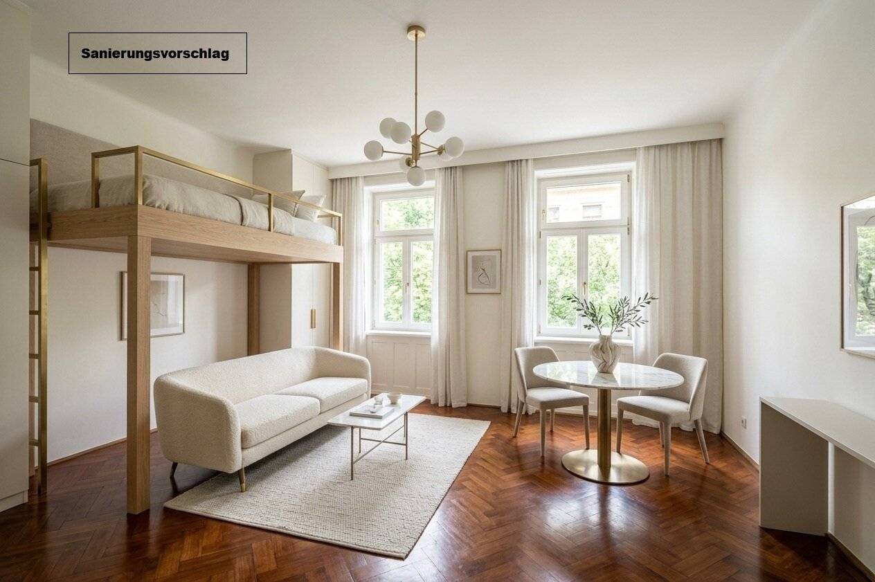 ++NEU++ Period Apartment with Potential – 1-Room Renovation Opportunity