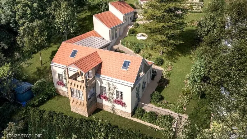 South slope at the Vienna Woods - building-approved residential project with breathtaking view of Vienna - lower house