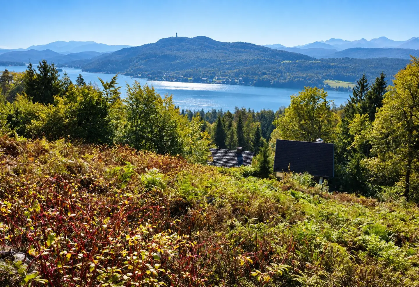 Sonniges Baugrundstück mit unverbaubarem Wörtherseeblick in Techelsberg – ca. 1.993 m²