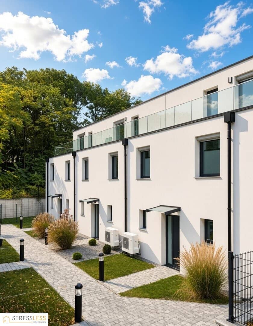 Leistbares Eigentum für junge Familien – modern, neu mit Dachterrasse und eigenem Garten! Nur wenige Minuten nach Stockerau bzw. Korneuburg oder Wien!