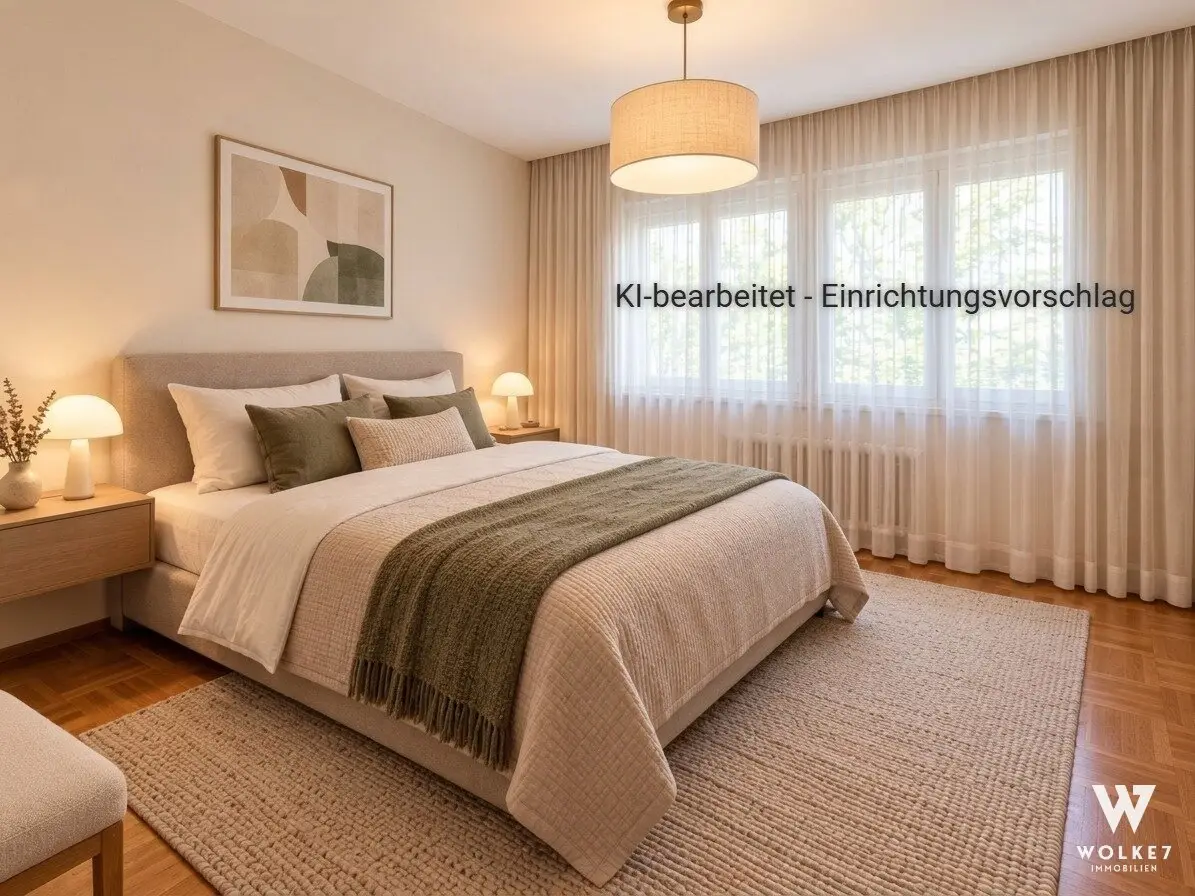 Großzügige 3-Zimmer Wohnung im Bisamberger Schlosspark | Wohnfläche ca. 88,80 m² | Loggia mit Grünblick | Tiefgaragenplatz | Lift | Fahrradraum