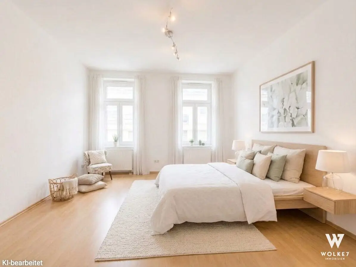 Urban and quiet attractive 2-room apartment with approx. 58 m² near Türkenschanzpark and Kutschkermarkt