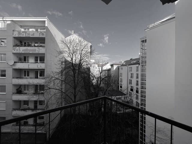 Temporarily rented studio with balcony