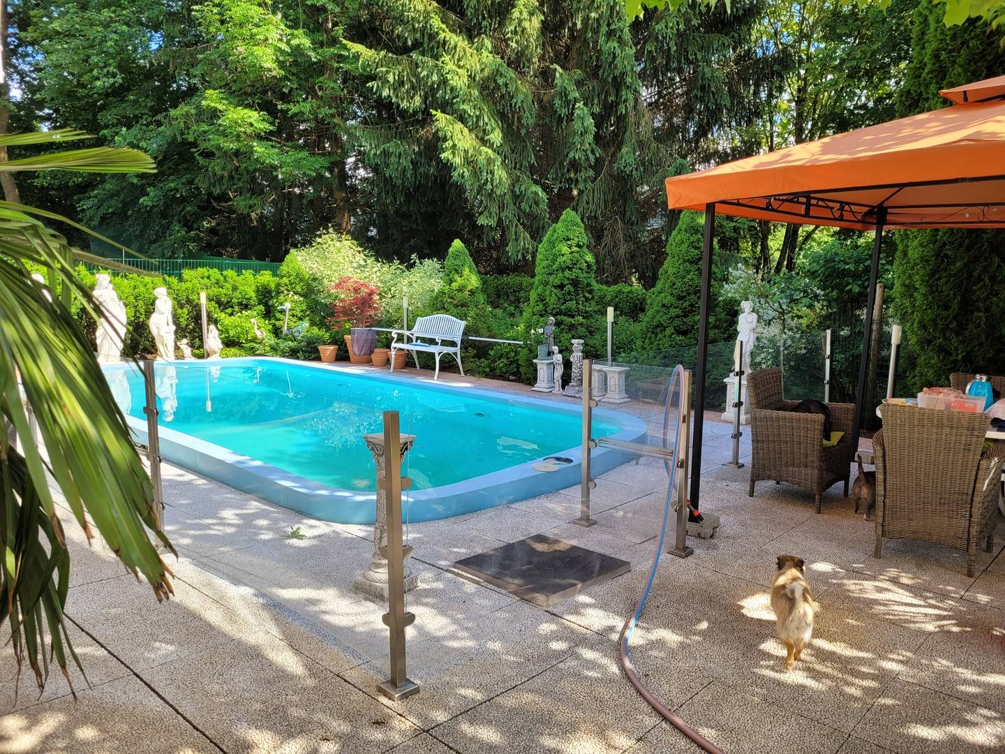 Lichtdurchflutete Familienwohnung mit Wassergarten