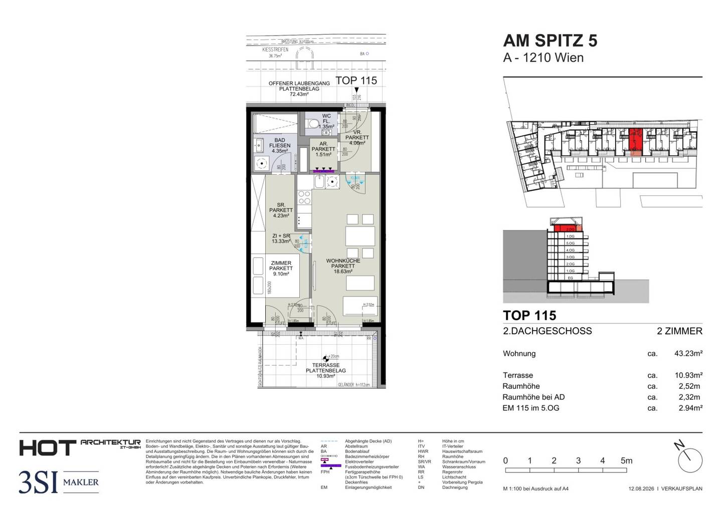 Am Spitz 5: Ideal starter apartment with terrace on the 2nd attic floor