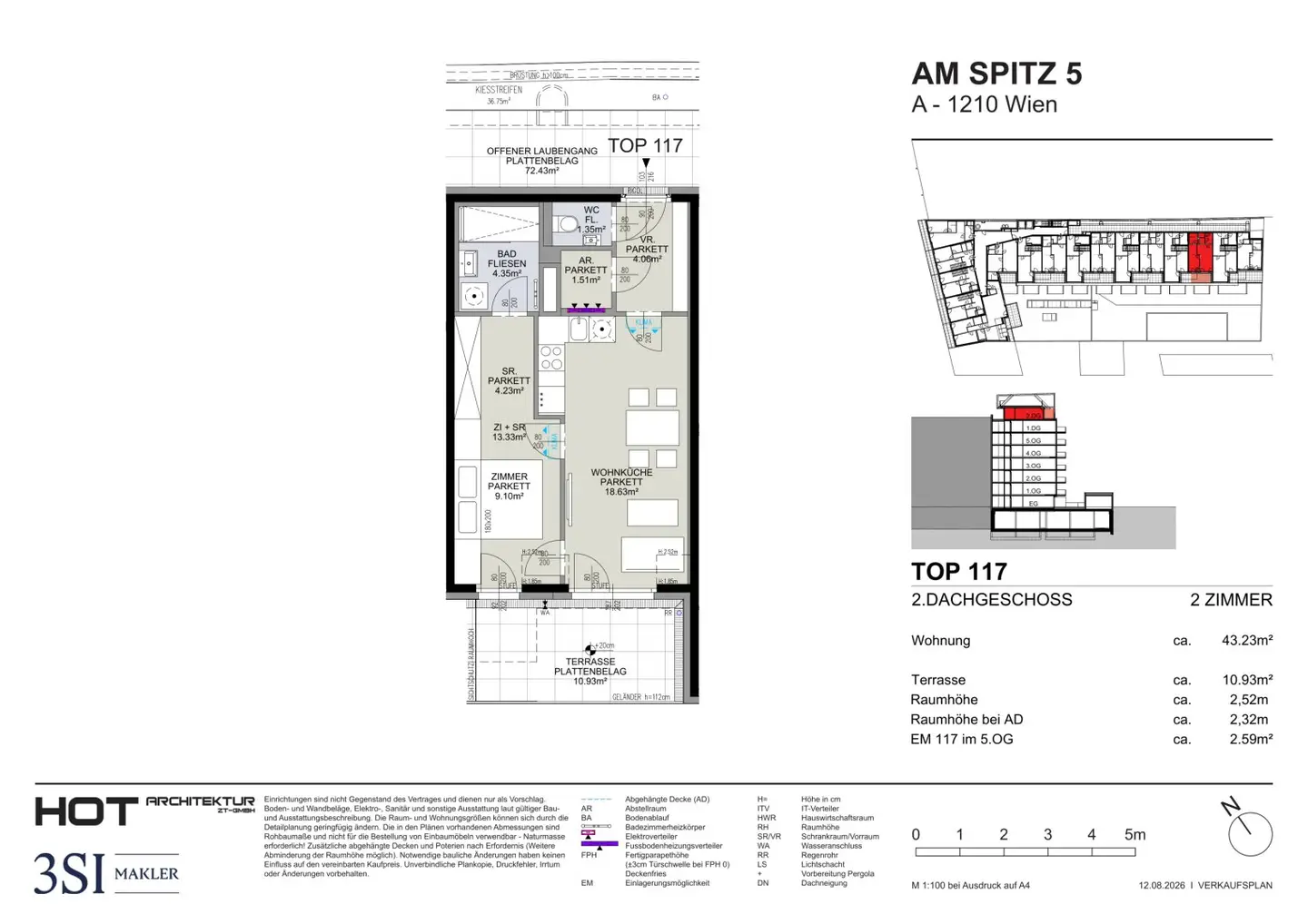 Am Spitz 5: Stylish living with terrace above the rooftops of the city