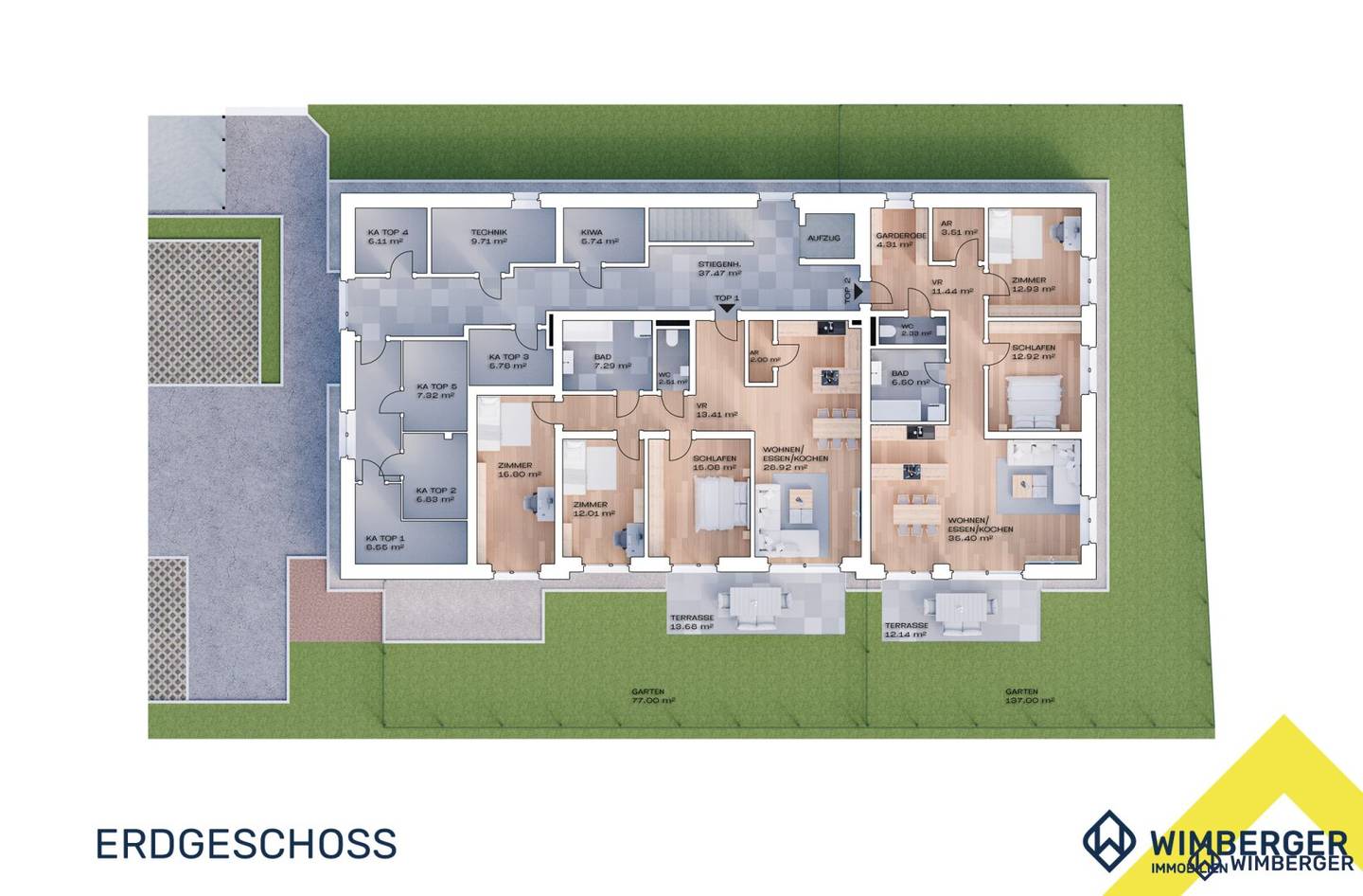 Wohnen nahe Kurpark – moderner Neubau, 3 Zimmer inkl. 2 Stellplätzen / ERSTBEZUG!
