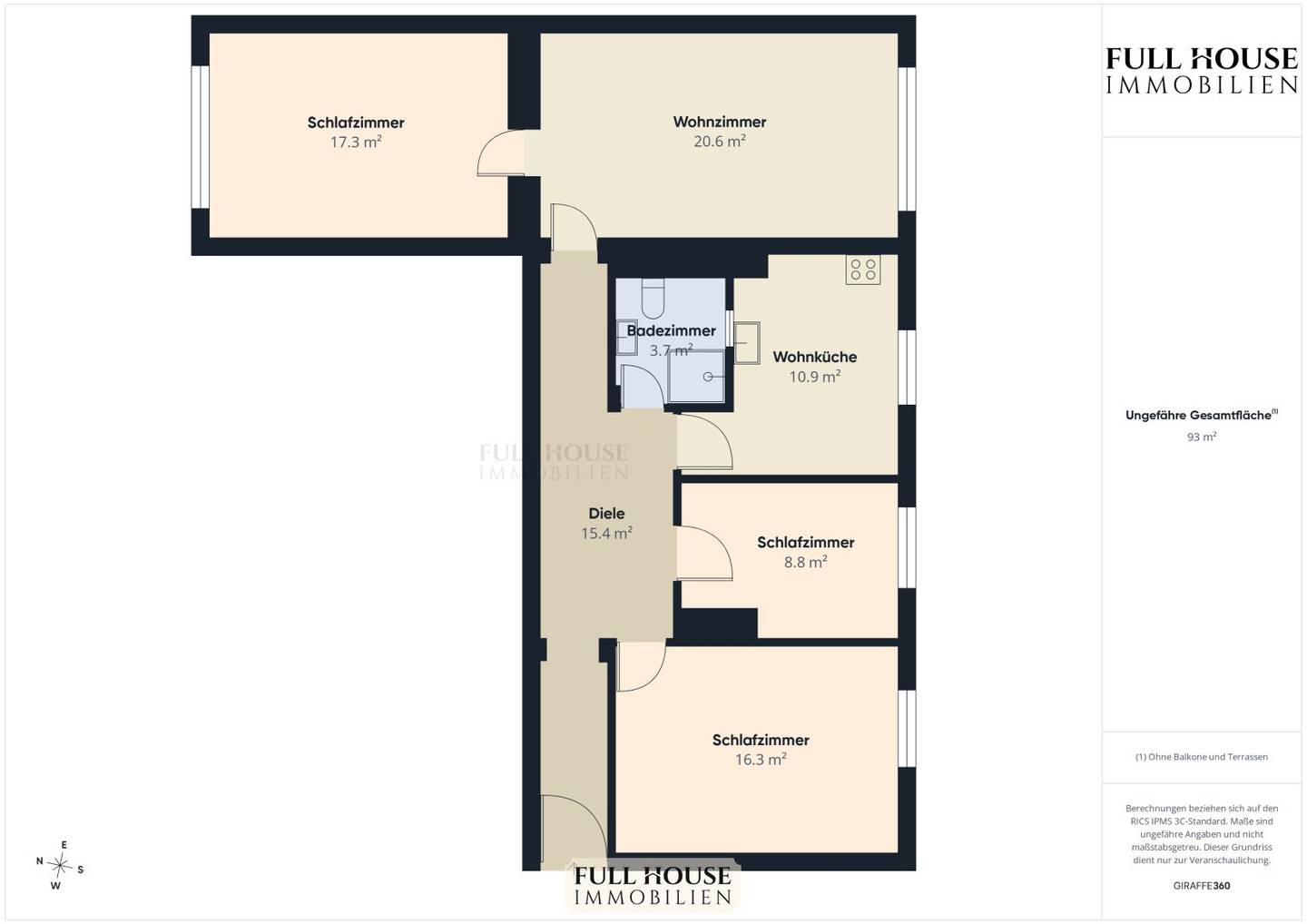 Plenty of space in a central location: 4.5-room apartment
