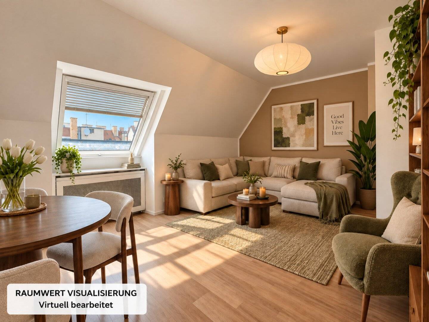Attic apartment near Brunnenmarkt | approx. 44 m² living area | 2 rooms | 5th floor with elevator | Fitted kitchen | Good public transport connections