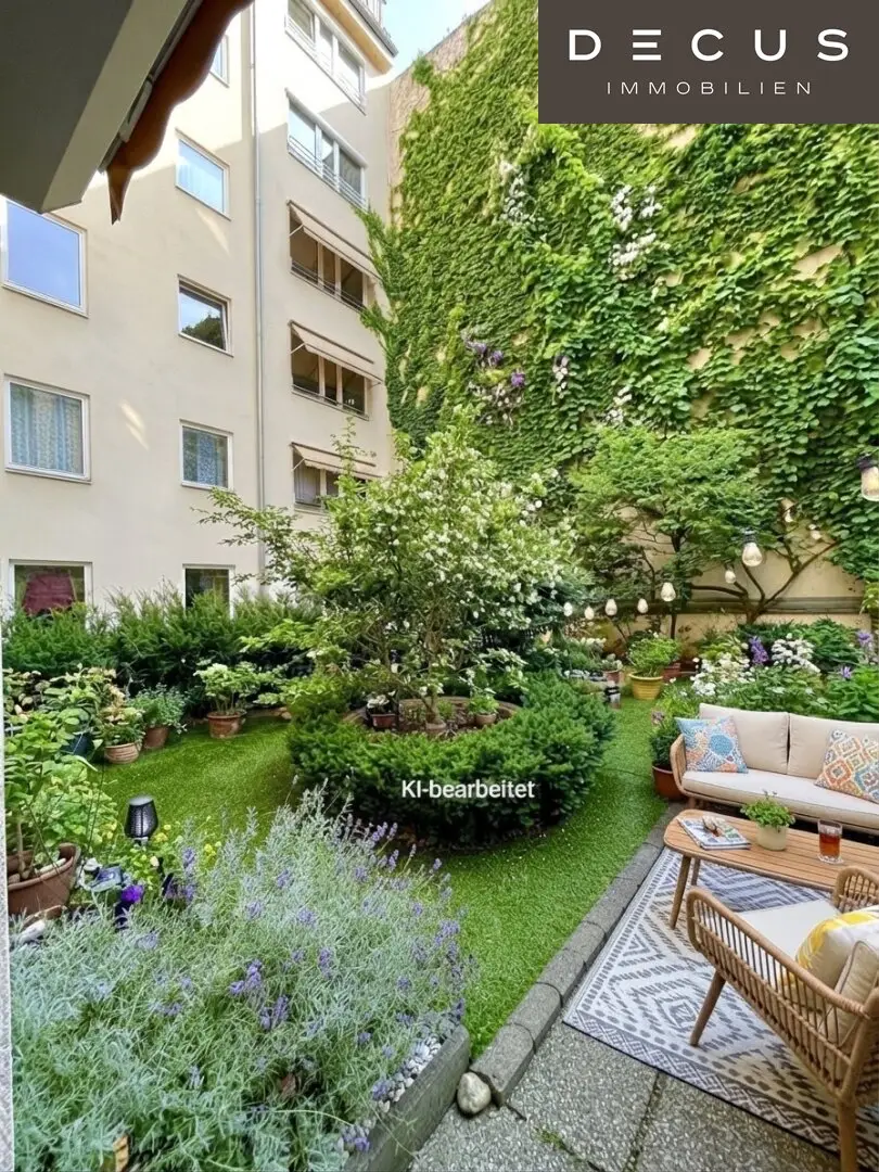 4-Zimmer Garten Apartment mit ruhiger Innenhofterrasse | teilweise möbliert
