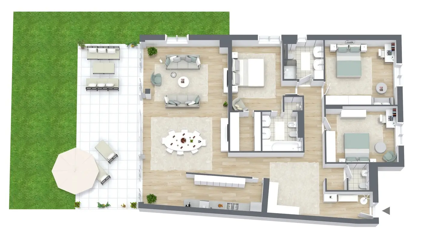 VERFÜGBAR! Gartentraum I Nahe American International School (AIS) I Zwei Garagenplätze I Terrasse &amp; Garten I VERFÜGBAR!