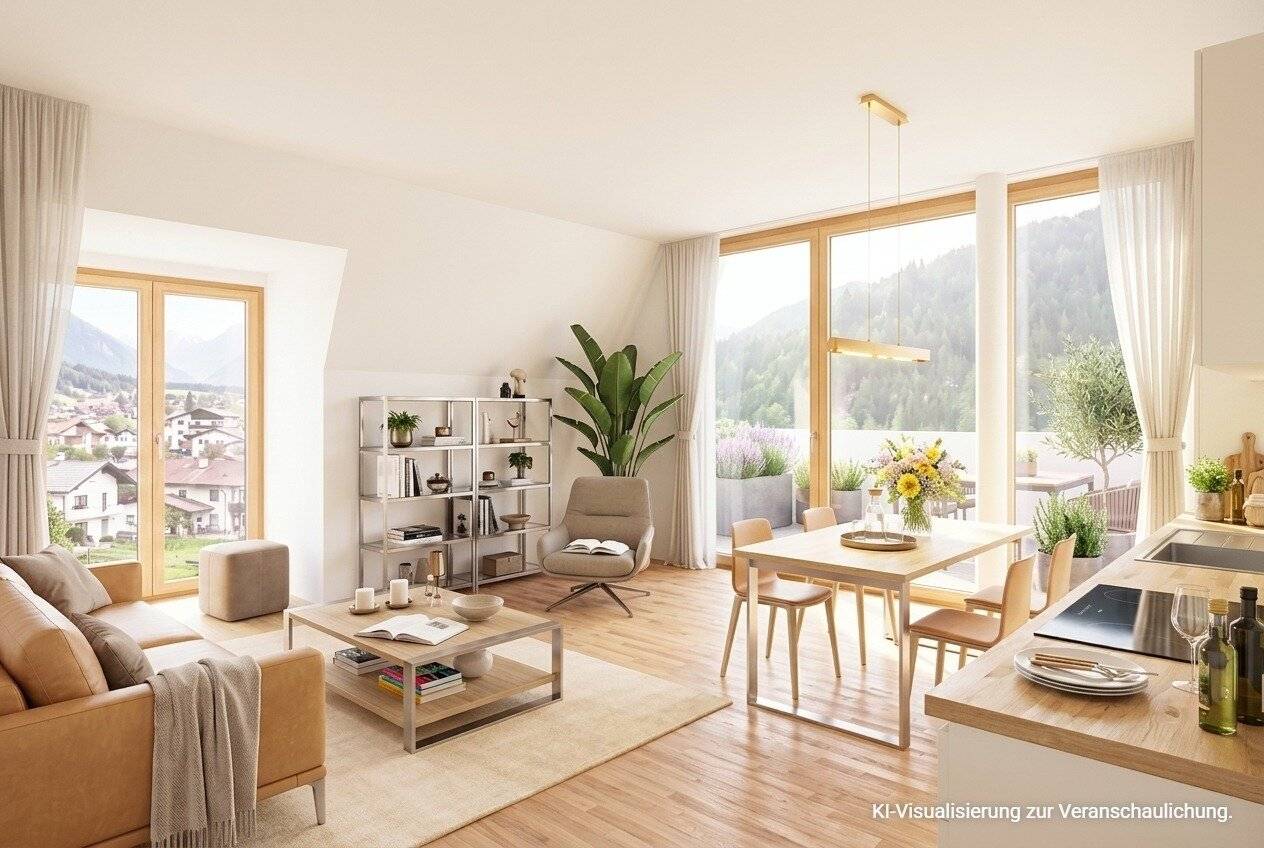 Like-new 3-room apartment with terrace and mountain view | TOP B27 | Zams center