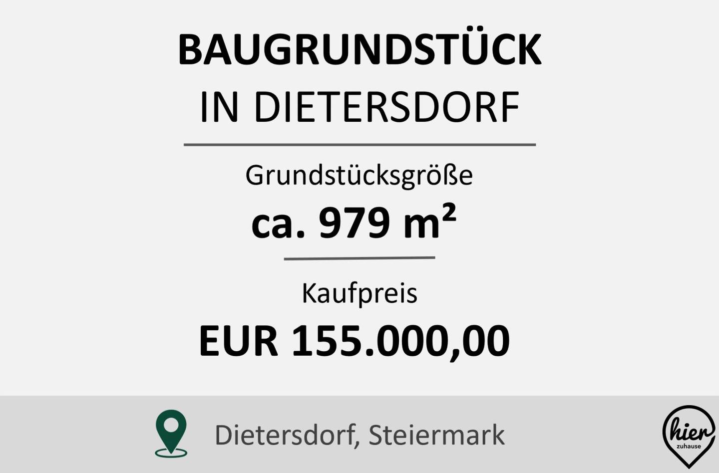 Baugrundstück in Dietersdorf – ca. 979 m²