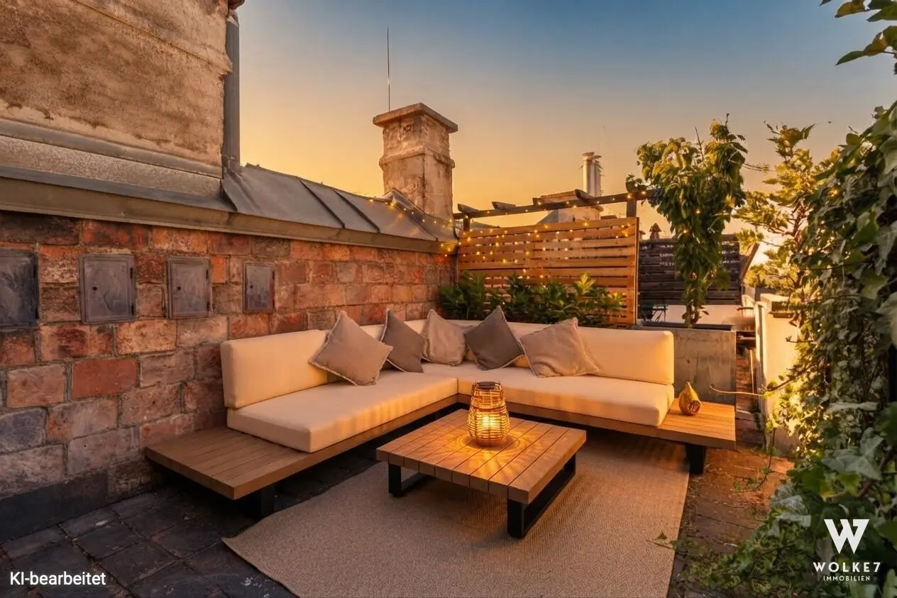 High-quality renovated maisonette apartment in prime location of 1120: Roof terrace with distant view | Air conditioning | 2.5 rooms