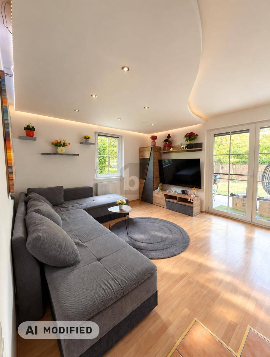 Erdgeschosswohnung mit Garten und Holzofen