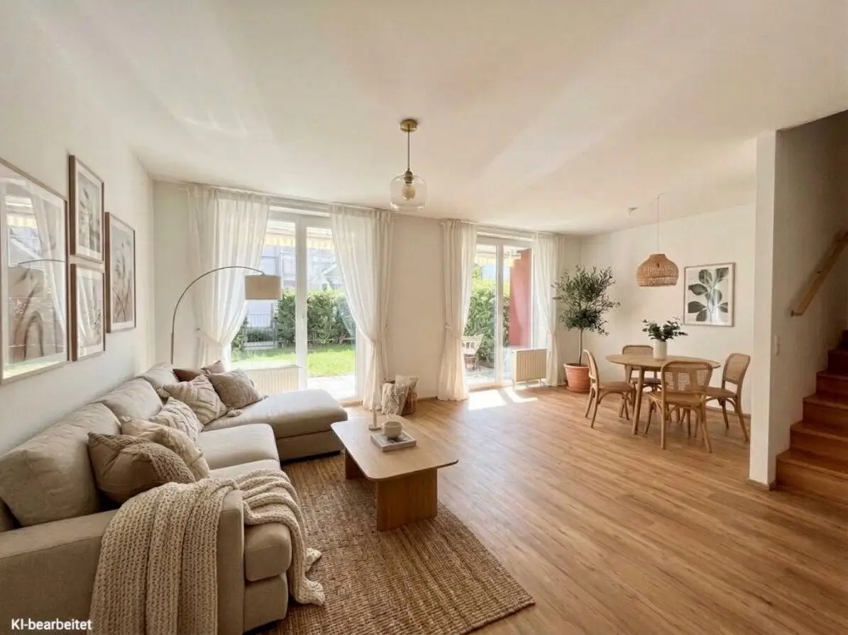 100 m² Wohngefühl auf zwei Ebenen | 4-Zimmer-Gartenmaisonette mit Südterrasse und Balkon | Inklusive Tiefgaragenstellplatz!