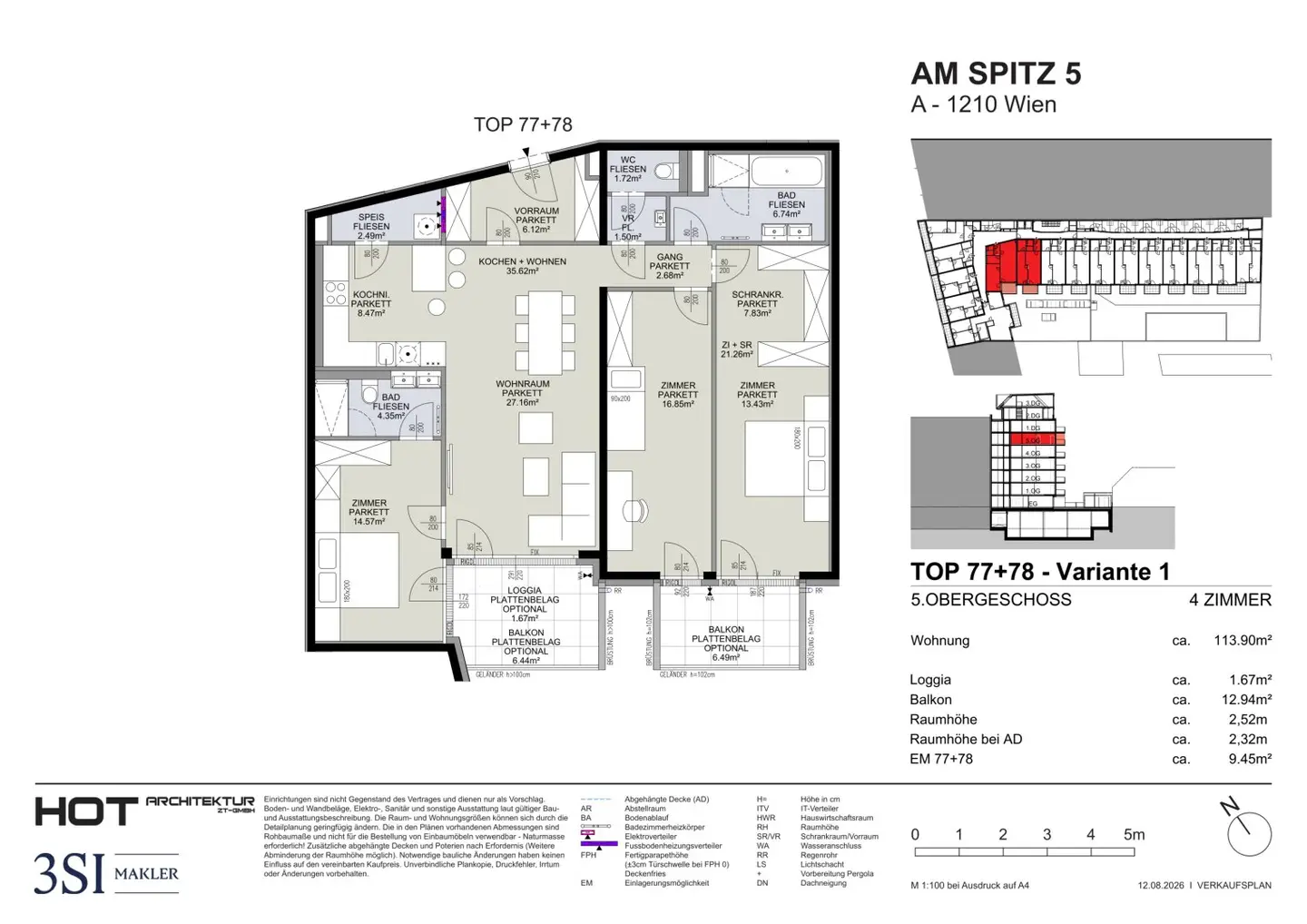 Am Spitz 5: Dreamlike 4-room apartment with two outdoor areas and lots of light
