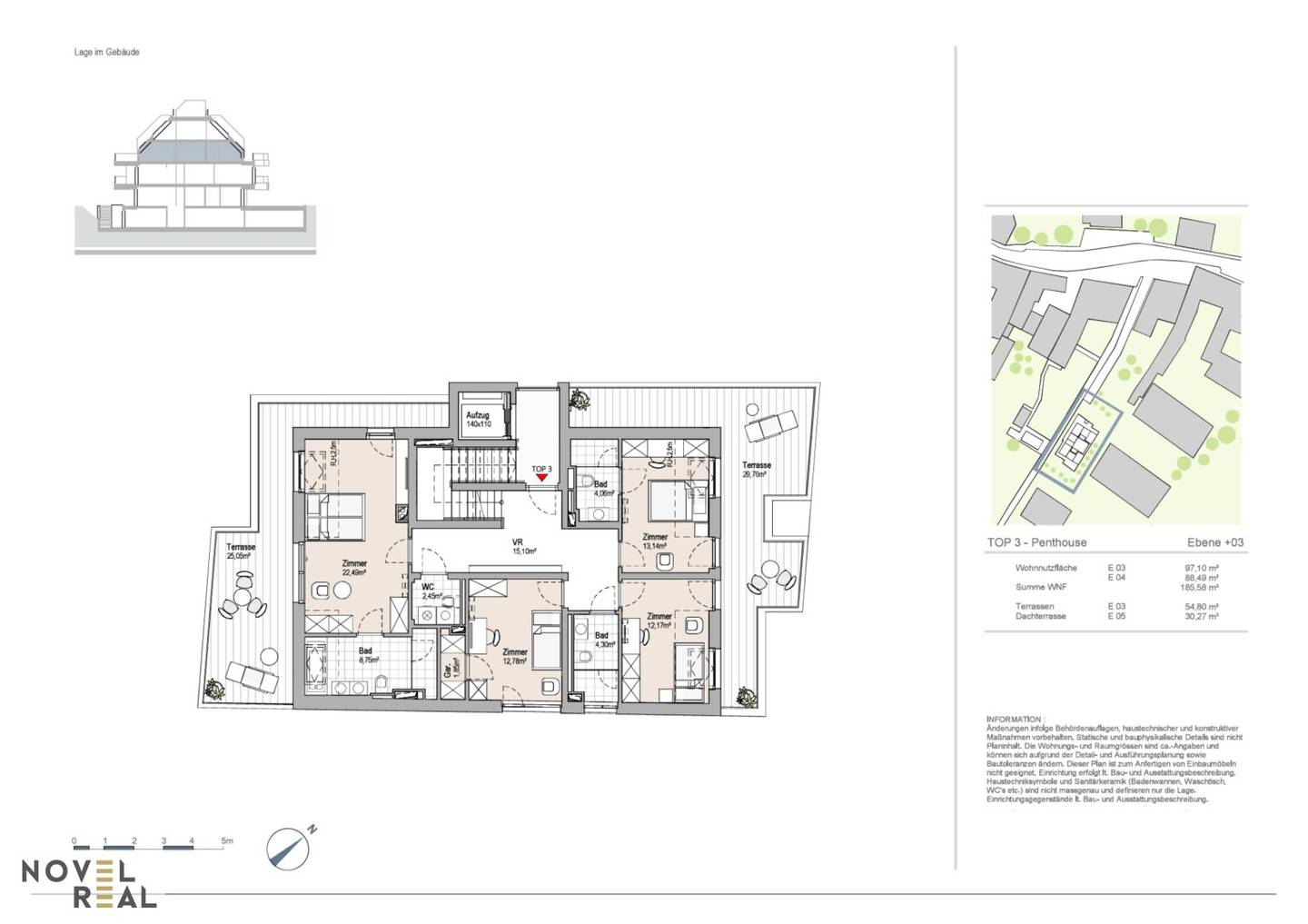Living at the highest level: Exclusive penthouse with magnificent roof terrace in Döbling