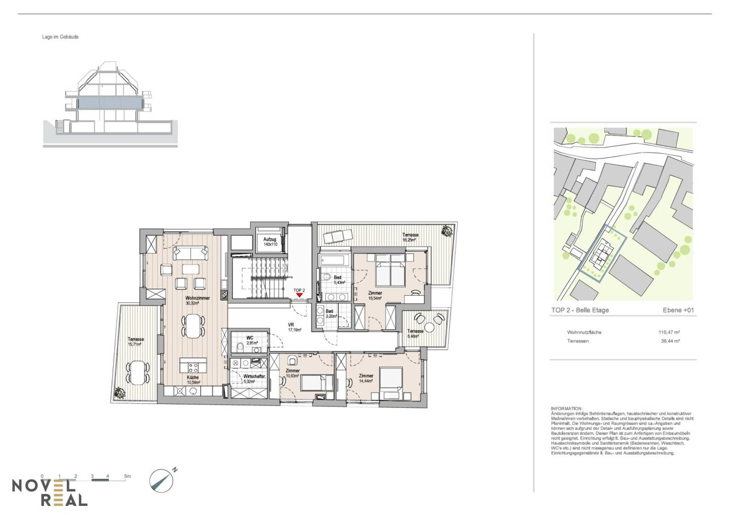 Living in an exclusive dream residence in Döbling with three dream terraces
