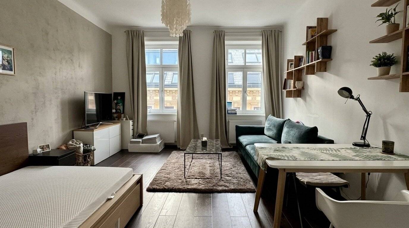 Bright fully renovated old building apartment on 4th floor with elevator near Wiedner Hauptstraße