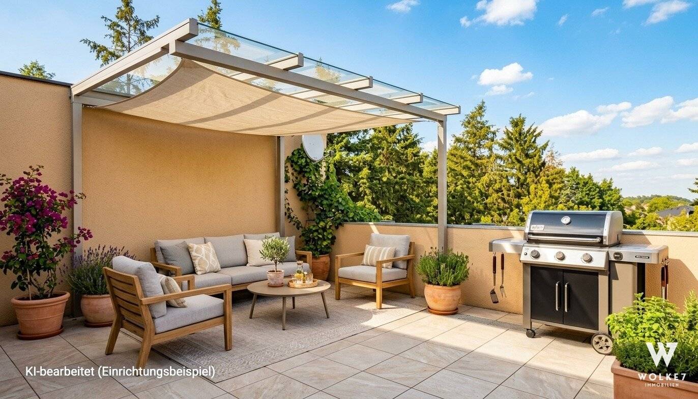 2-room apartment | Terrace approx. 45 m² | Thermally renovated building