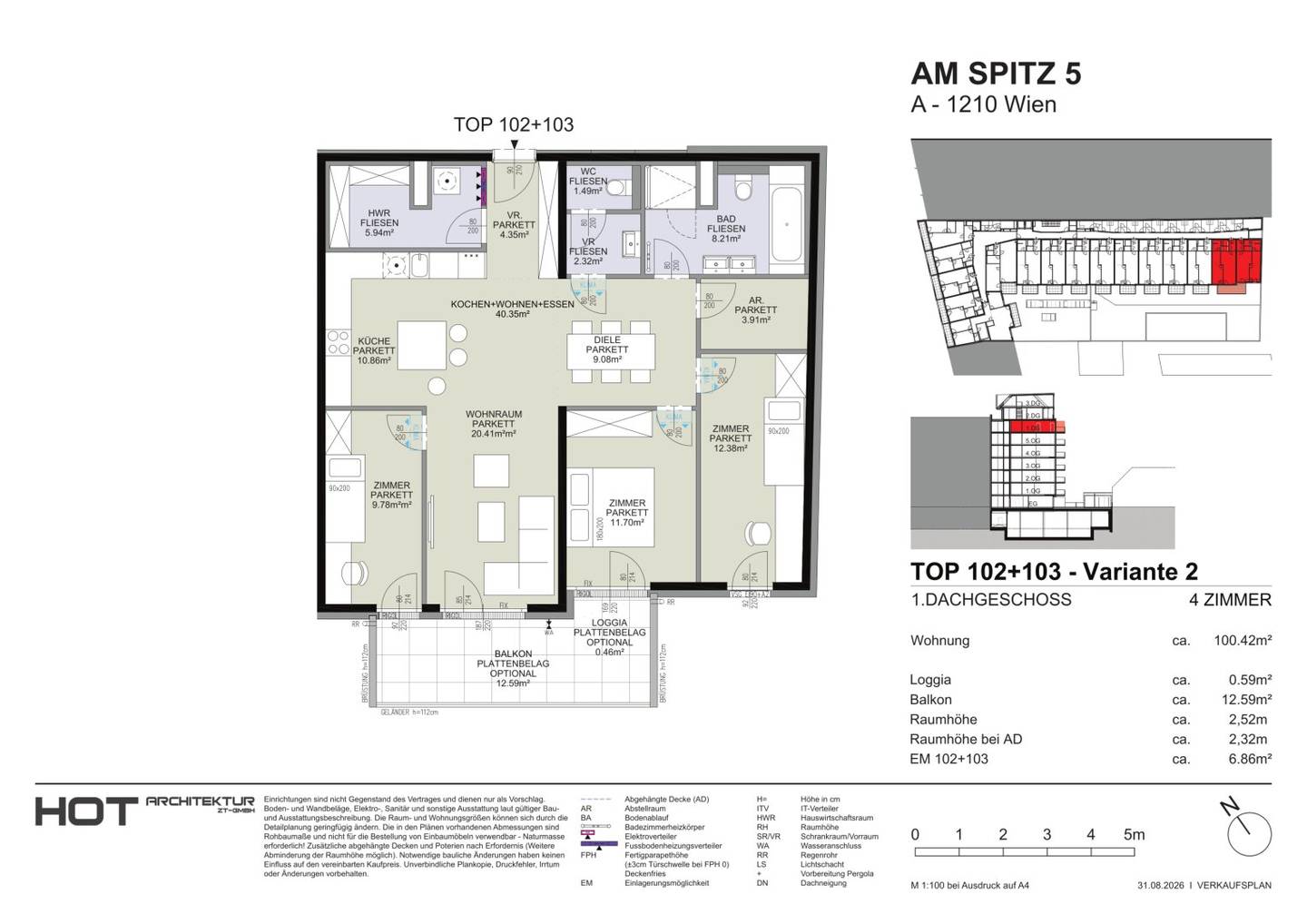 Am Spitz 5 – Spacious 4-room apartment with air conditioning and excellent connections