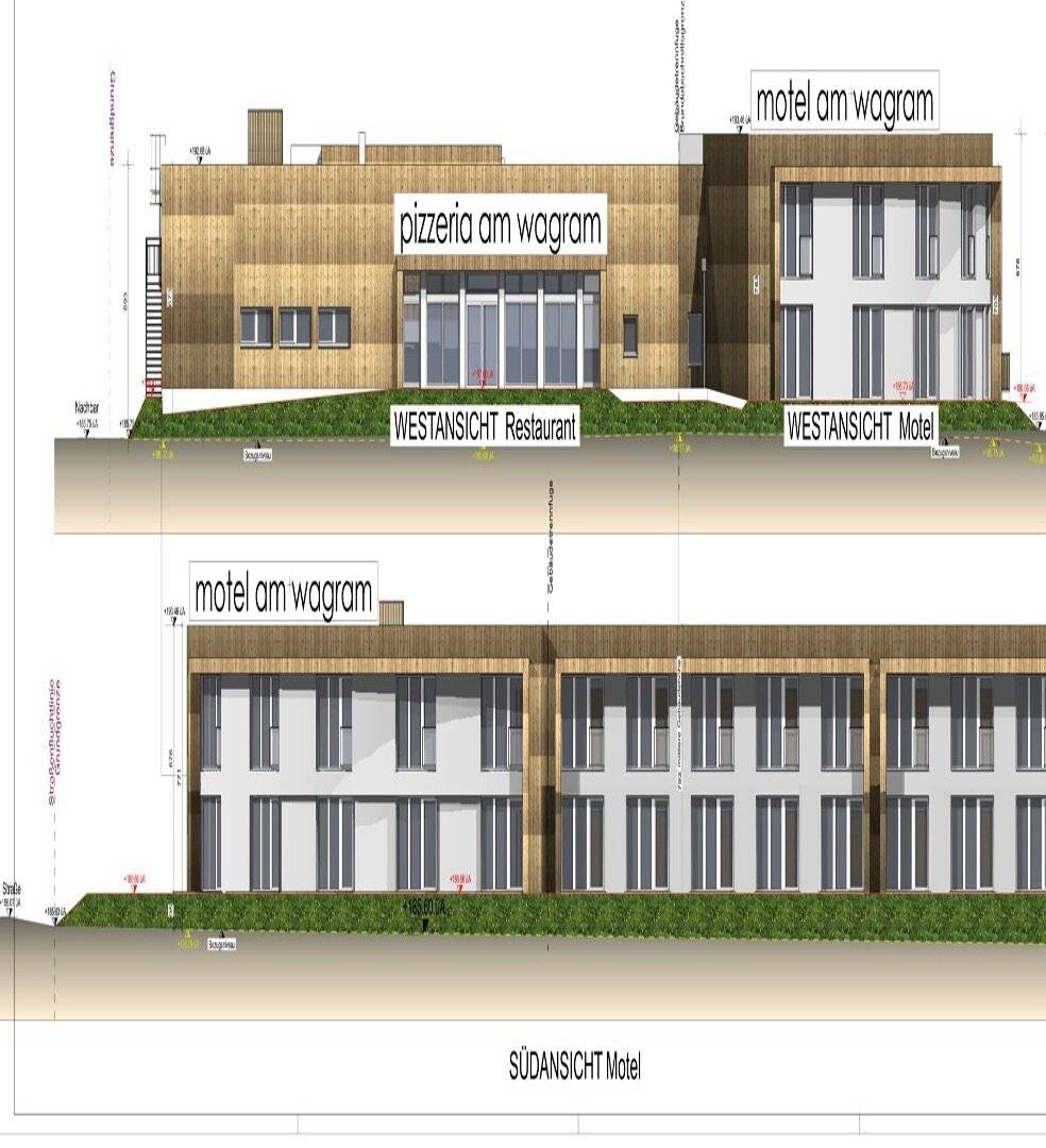 Investment Opportunity Wagram: Plot including approved submission planning for Motel and Gastronomy