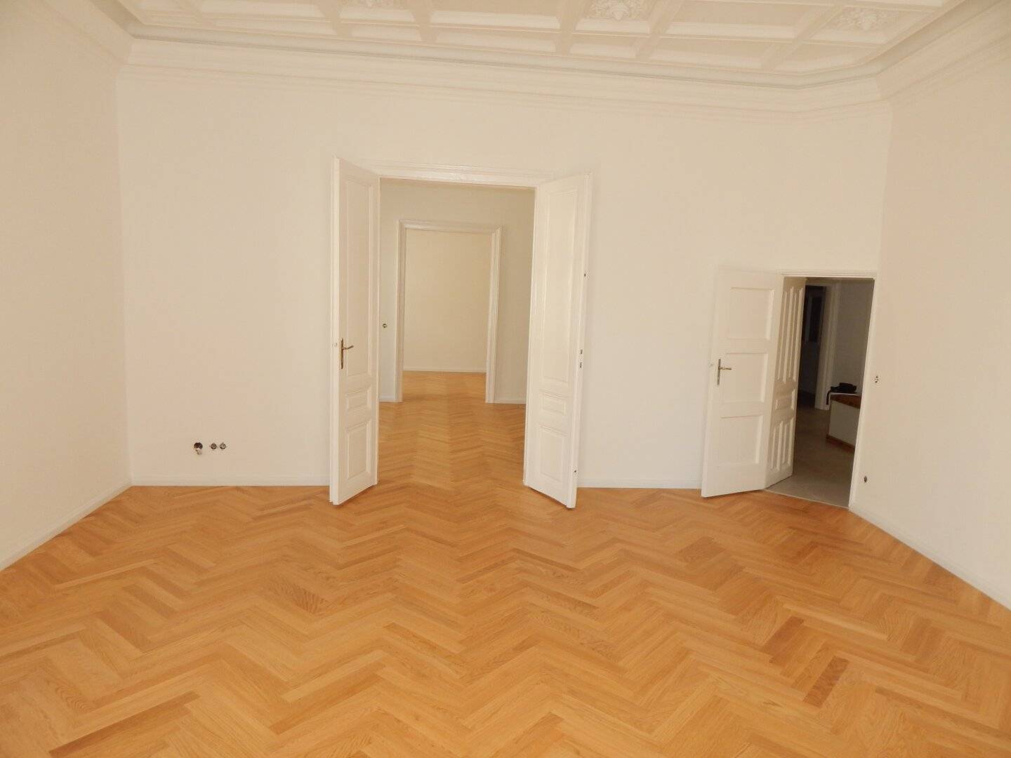 Renovated period apartment with French doors and new parquet floor