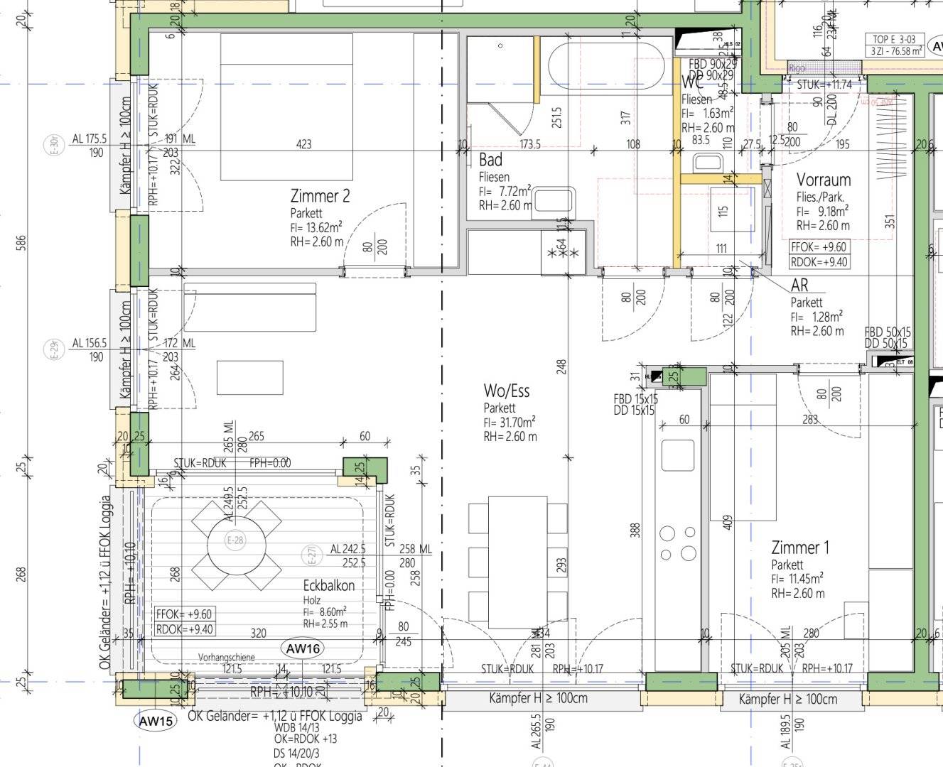 from 01.10.2026 - Modern 3-room apartment with spacious balcony in the residential project Jakomini Verde