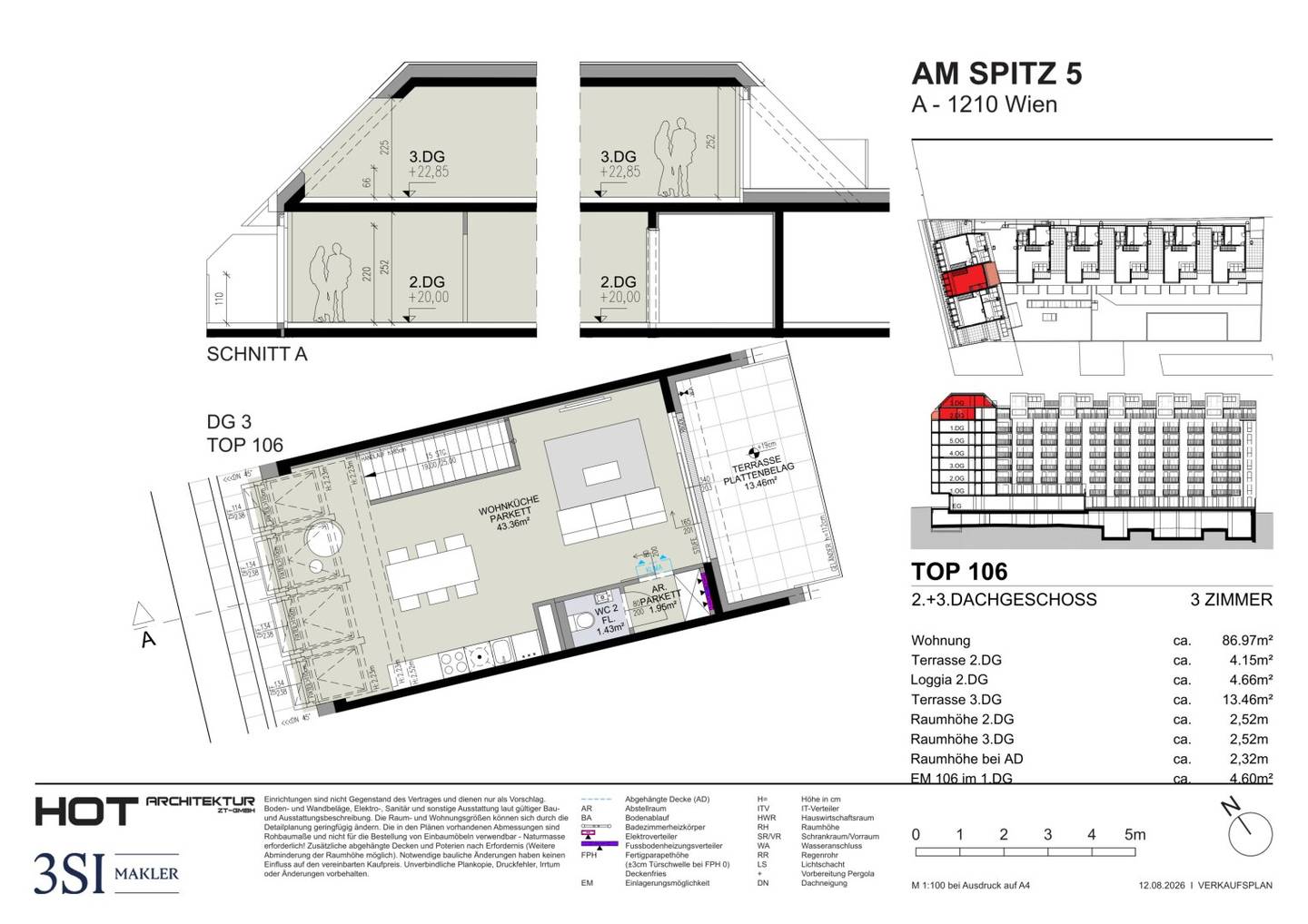 Am Spitz 5 - Traumhafte Dachgeschosswohnung mit Aussenfläche auf jeder Ebene!