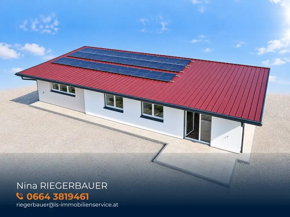 Modern bungalow in solid construction - sustainable compact and future-proof living